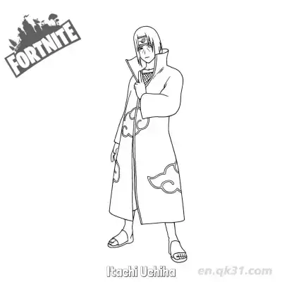宇智波鼬 01简笔画 素描 涂鸦 - 免费可打印堡垒之夜 下载PDF – 免费可打印简笔画涂色画